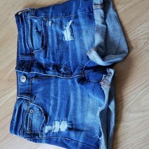 American eagle midi jean shorts size 2
